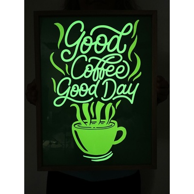 Svítící obraz - Retro Good Coffee formát A3 - Kód: 04896