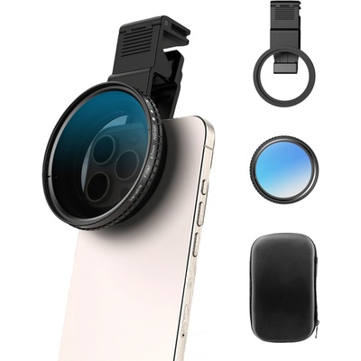 Apexel variabilní ND2-400 filtr se svorkou pro smartphone (67mm)