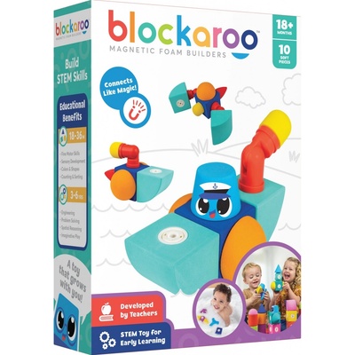 Blockaroo Měkká magnetická stavebnice Loď 10 ks