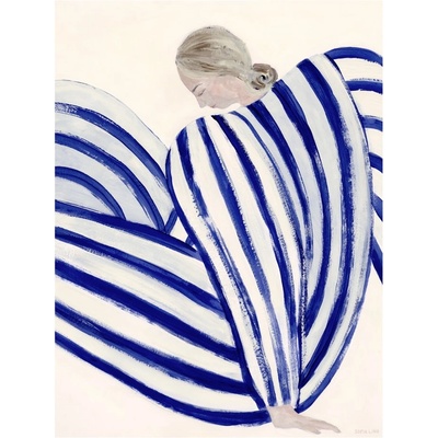 The Poster Club Постер 50x70 cm Blue Stripe at Concorde - Sofia Lind - The Poster Club (10539-7)