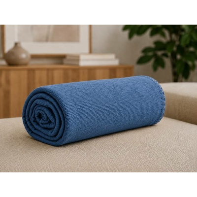 Textilomanie fleece deka STRIA modrá 150x200