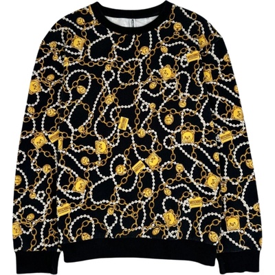 MOSCHINO Underwear Chain Black mikina Bílá