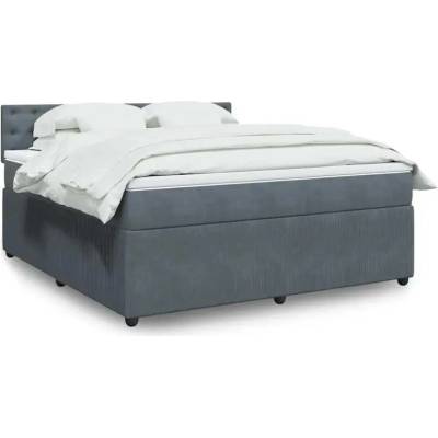 vidaXL 11461.3287819 Boxspring postel s matrací tmavě šedá samet
