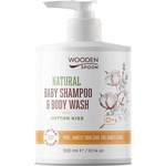 Wooden Spoon Бебешки шампоан за коса и тяло Wooden Spoon - Cotton kiss, 300 ml - ozone