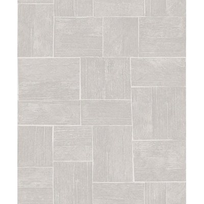 Khroma by Masureel Sivá geometrická vliesová tapeta na stenu, Spirit of Nature, rozměry 0,53 x 10,05 m