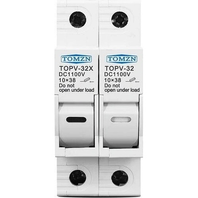 Pojistkový odpínač TOMZN DC 2P 1100V pro 10x38mm