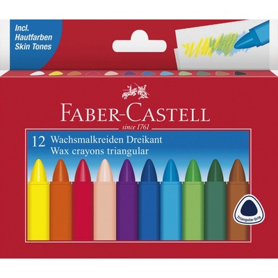 FABER-CASTELL Voskovky trojhranné 12ks – Zboží Dáma
