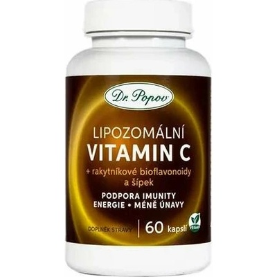 Dr. Popov Lipozomální vitamin C s rakytníkem a šípkem 60 kapslí