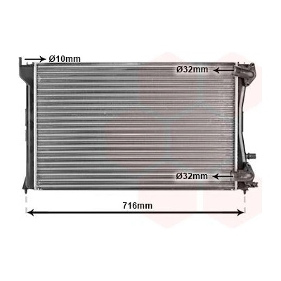 Chladič, chlazení motoru VAN WEZEL 40002196