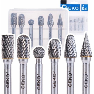 Sada stopkových fréz do kovu 6 mm, 6 ks - GEKO G37498