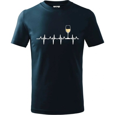 Víno ekg biele víno tričko detské tmavomodrá