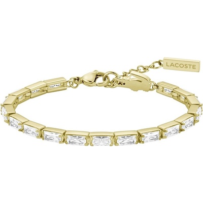 Lacoste Pozlátený tenisový náramok s čírymi kryštálmi Duchess 2040499