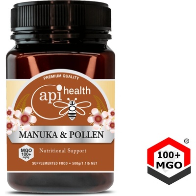 API Health Mānuka med MGO 100+ so včelím peľom 500 g