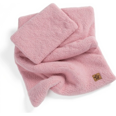 Baby Nellys 2D súprava vankúš a prikrývka Boucle pudrovo ružová