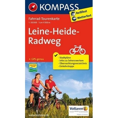 Kompass Fahrrad-Tourenkarte Leine-Heide-Radweg