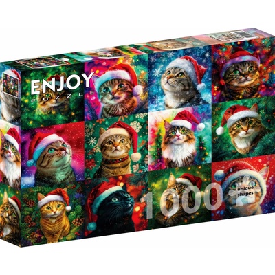 ENJOY Vánoční kočky 1000 dílků