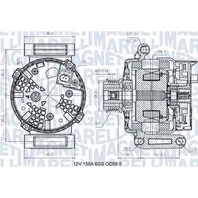 Alternátor MAGNETI MARELLI 063731546110