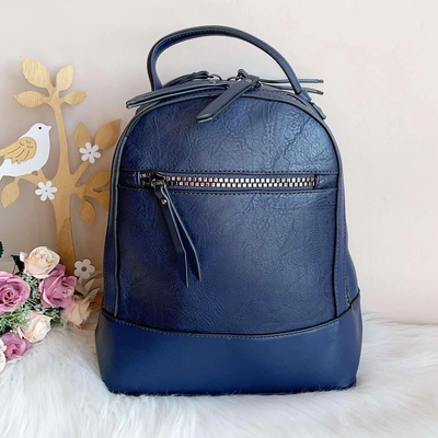 Дамска Синя Чанта Раница - Модел 7807