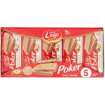 Gastone Lago oblátkový poker lieskový orech 5 x 45 g