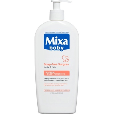 Mixa Starostlivosť O Telo Baby Umývací Gél Na A Vlasy Bez Obsahu Mydla Čistiaci 400 ml