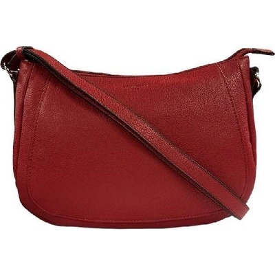 Hexagona kožená crossbody kabelka 466743 rouge fonce červená