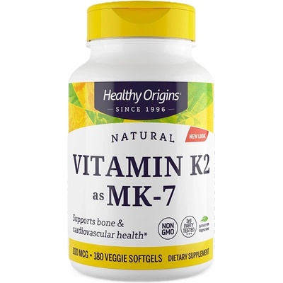 Healthy Origins VItamin K2, 100 mcg, 180 софтгел капсули, Healthy Origins (27446 HO)