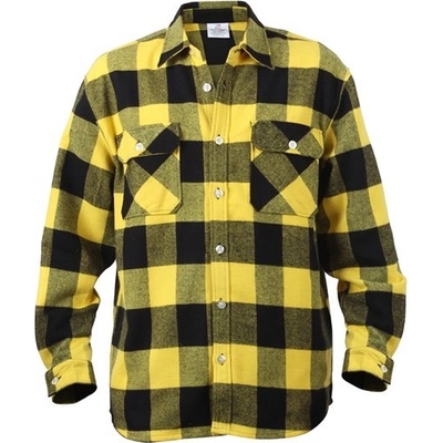 Rothco košile dřevorubecká flannel kostkovaná Žlutá