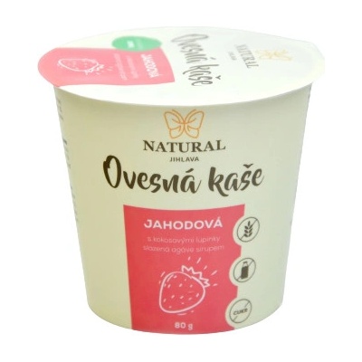NATURAL JIHLAVA Ovsená kaša jahodová bez lepku natural 80 g