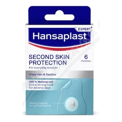 HANSAPLAST Second skin náplasť hydrokoloidná 6 ks