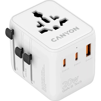CANYON Зарядно CANYON Universal Travel Adapter OnTour 20, White (CNS-TA20W1005W)