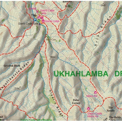 Drakensberg Ukhahlamba Park 1:100t trekkingová mapa TQ