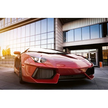 DIMEX ART s. r. o Флизелинов фототапет червена бърза кола 375 x 250 см