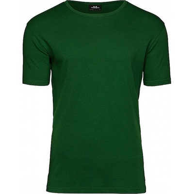 Tee Jays pevné pánské slim-fit triko Interlock lesní zelená