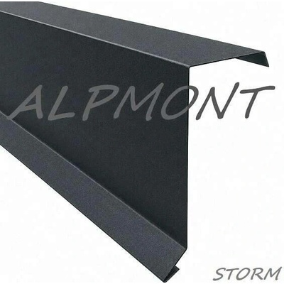 Závětrná lišta horní s odkapem r.š.250mm Al Hliník 0.6mm RAL 7016 antracit STUCCO dl.2m