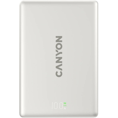 CANYON Външна батерия CANYON OnPower 511 (CNS-CPB511G), 10000mAh, PD20W, Wireless magnetic power bank, Aluminium, Star Grey (CNS-CPB511G)