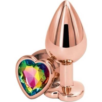 Sexy Elephant Anální kolík s diamantem Rose Gold Heart střední