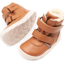 Pegres detské BAREFOOT ZIMNÉ TOPÁNKY PEGRES SBF 42 2.1 HNEDÉ