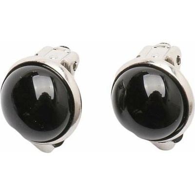Nefertitis Onyx náušnice klipsy s velkým korálkem NF8262 14 mm