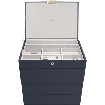 Stackers Ковчеже за бижута Stackers Pebble пет елемента cлassic морскосиньо (75999)