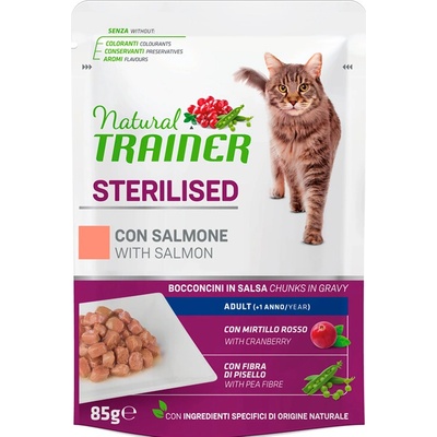Natural Trainer Cat Sterilized losos 85 g
