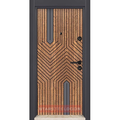 Starsteeldoor Блиндирана врата Outdoor - MFS 2006 Орех - антрацит с термомост (цена без монтаж)