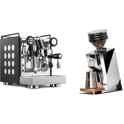 Set Rocket Espresso Appartamento, black/white + Eureka Mignon Zero 65 Speedy