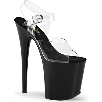 Image 1 of Pleaser USA Pleaser Flamingo-808 Clear/Black 42