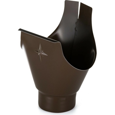 Evromat Kotlík pre odkvap 333 mm 100 mm pozink lak RAL 8017 hnedý