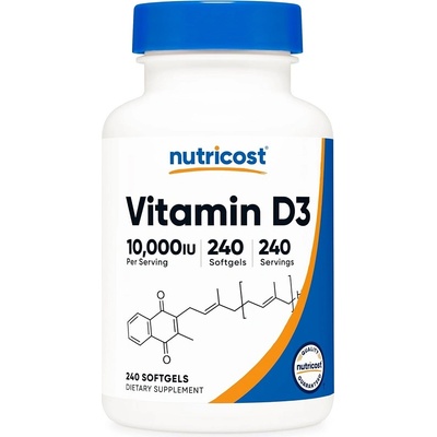 Nutricost Vitamin D3 10, 000 IU, 240 Softgels