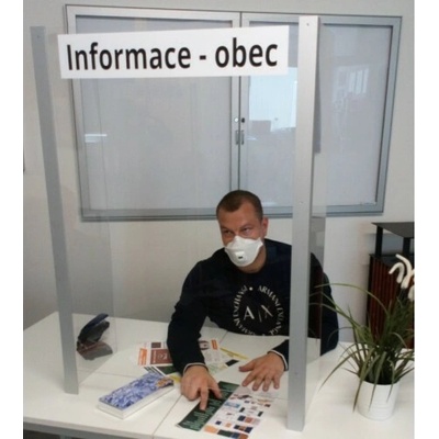 VAKOmobiliář Ochranná přepážka model s bočními zástěnami 65 x 30 x 100 cm