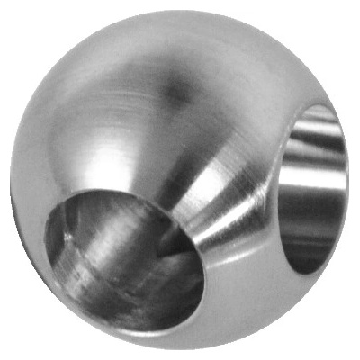 Guľa rohová ø 25 mm na trubku ø 12 mm, brúsená AISI 304