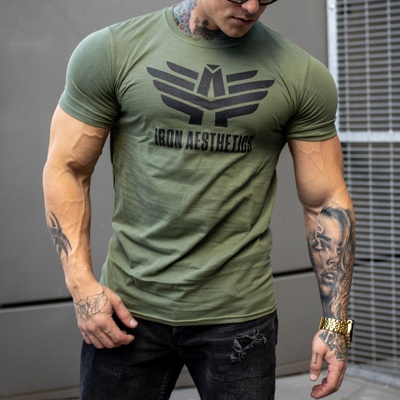 Iron Aesthetics Ultrasoft tričko vojenská zelená