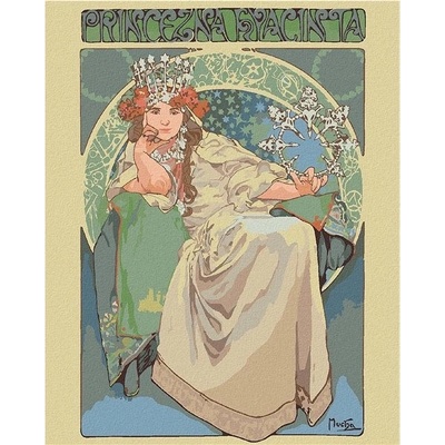 Zuty Malování Podle Čísel Princezna Hyacinta Alfons Mucha 40 x 50 Cm Plátno Rám