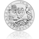 Česká mincovna Stříbrná dvouuncová mince Český lev stand 62,2 g